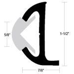 Taco Marine V21-9501 Rigid White Rub Rail 1-1/2" x 7/8" | Blackburn Marine Rub Rail